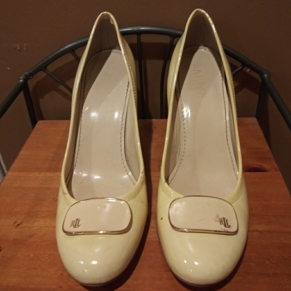Ralph Lauren Banana Yellow Wedges Flat Shoes 9.5